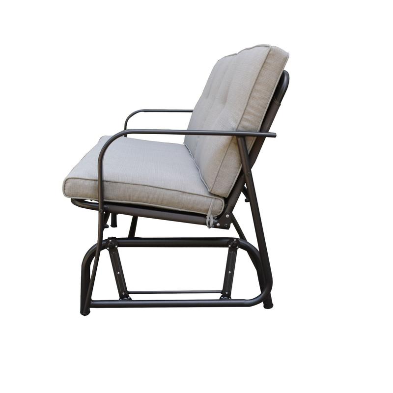 Living Accents 2 person Steel Jefferson Glider Gray