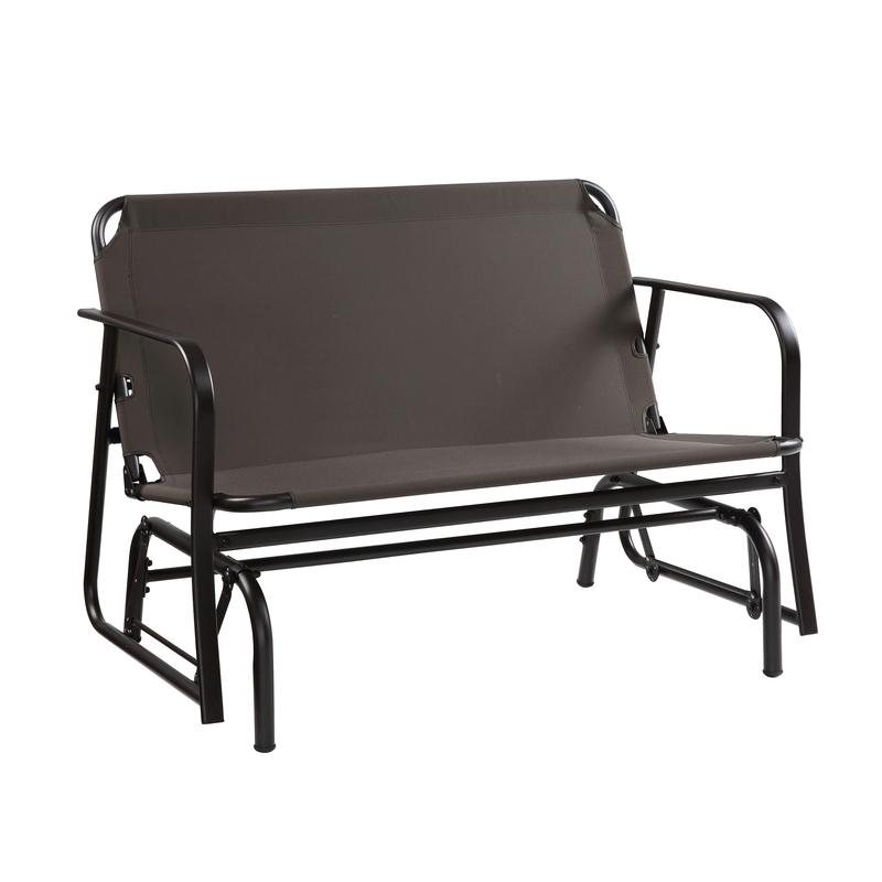 Living Accents 2 person Steel Jefferson Glider Gray